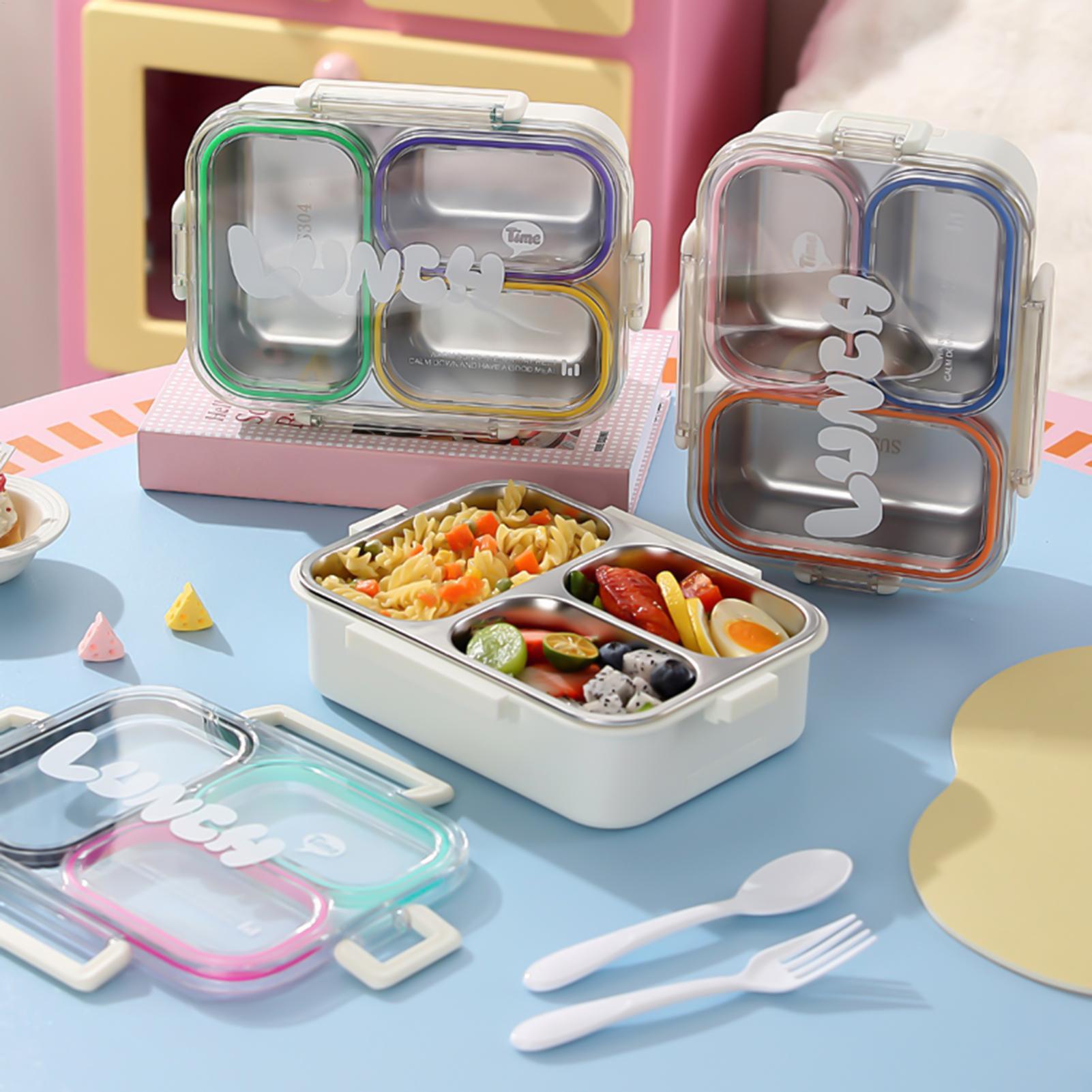 Food Storage Dividers - Stainless Steel Lunch Box Divided Leak-proof