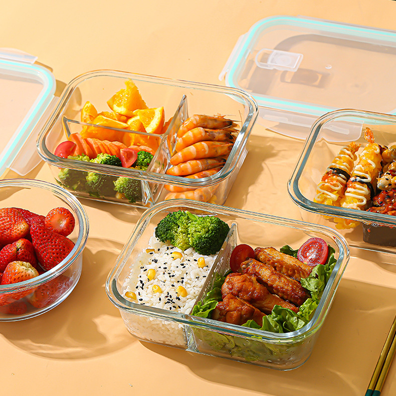 Food Storage Glass Jar - Glass Fresh-Keeping Box high Borosilicate Heat-Resistant
