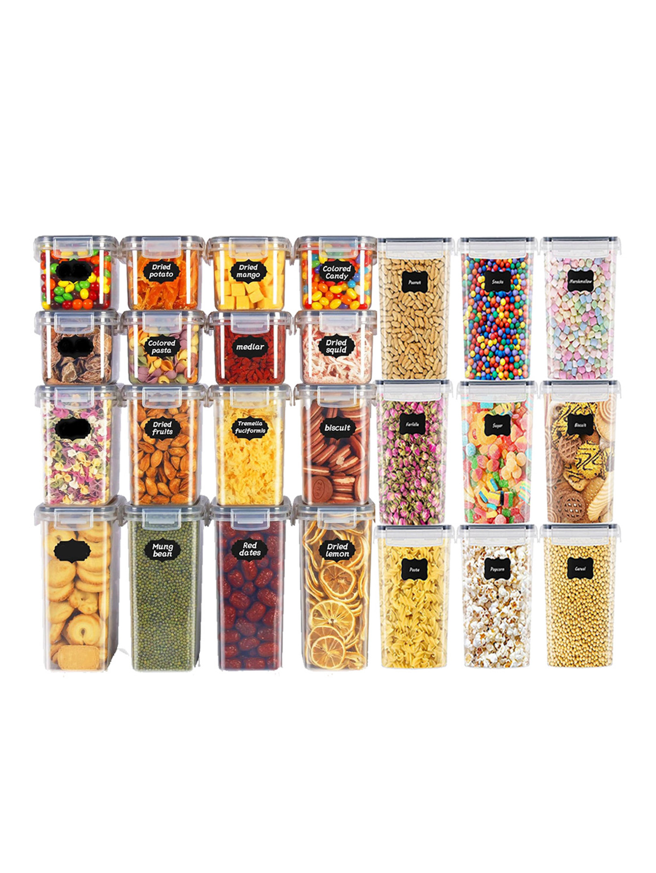 Food Storage Unit - 48pcs, Sealed Food Storage Containers with