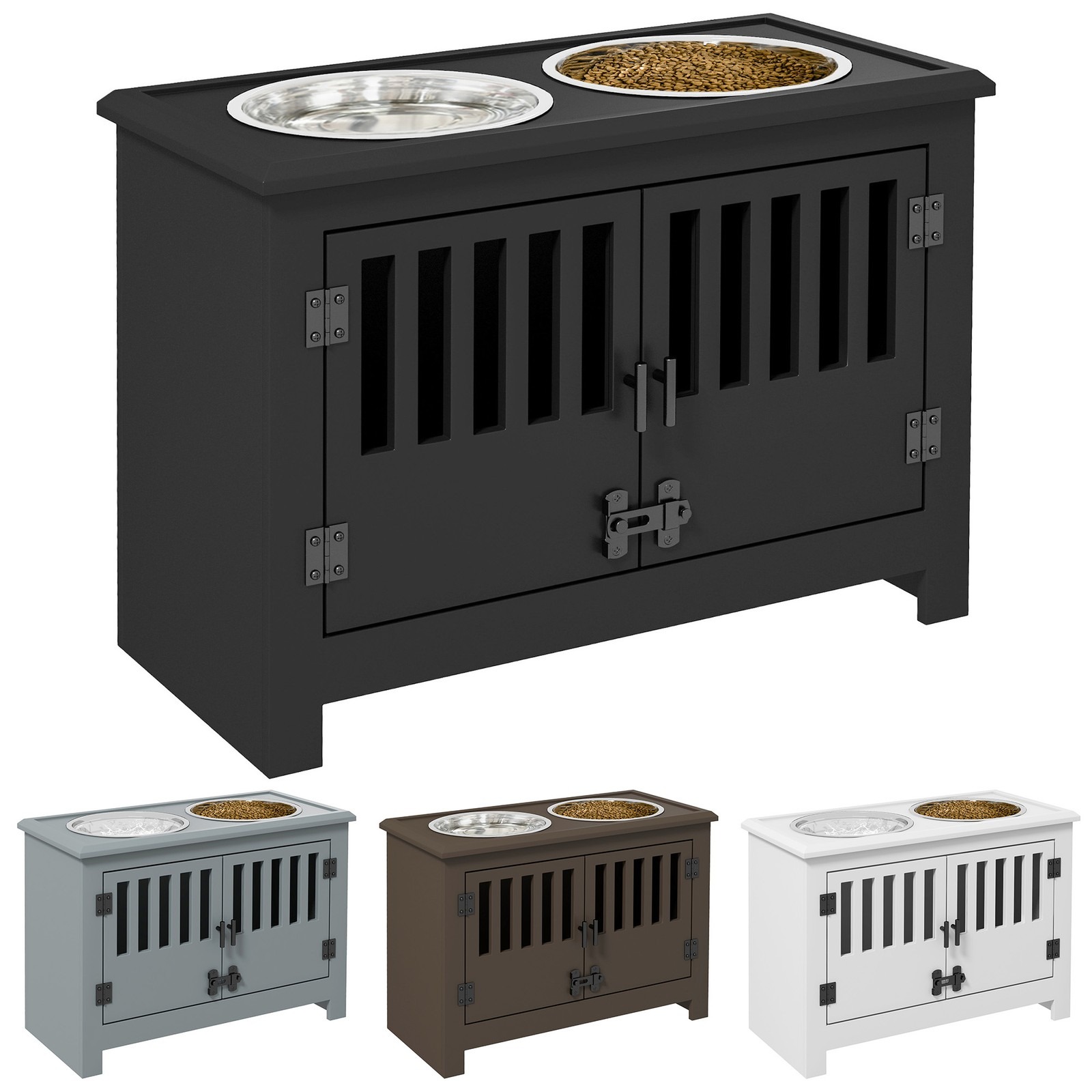 Food Storage In Cabinets - Dog Food Storage Cabinet with Bowls