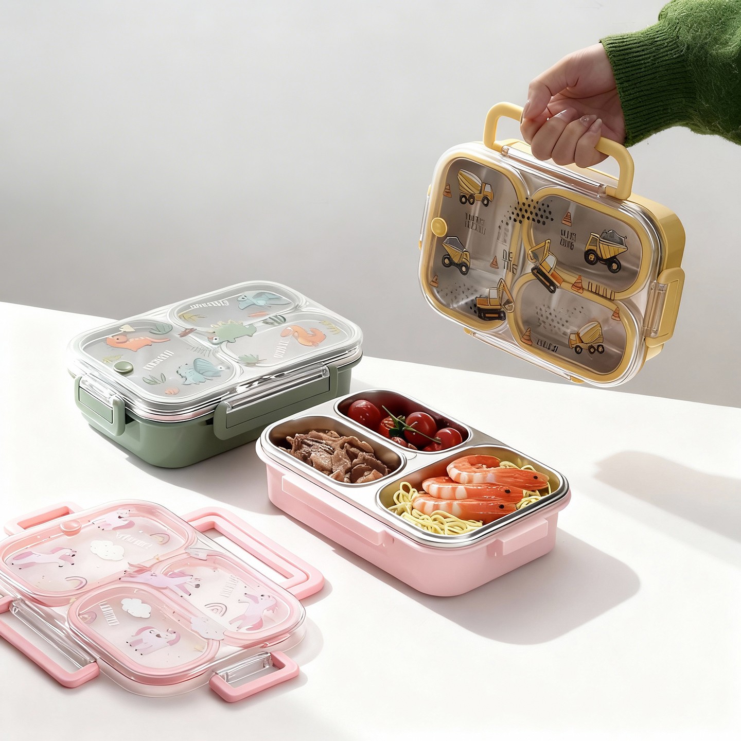 Food Storage Dividers - Large Capacity Cartoon Children Lunch Box