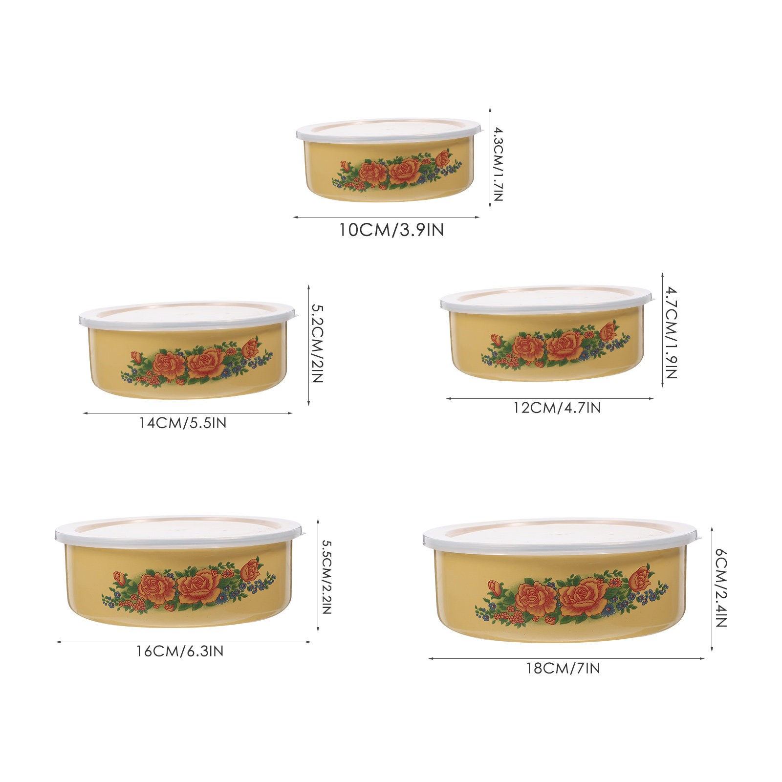 5Pcs Fresh Keeping Bowls with  - огляд і ціна Food Storage In Restaurant