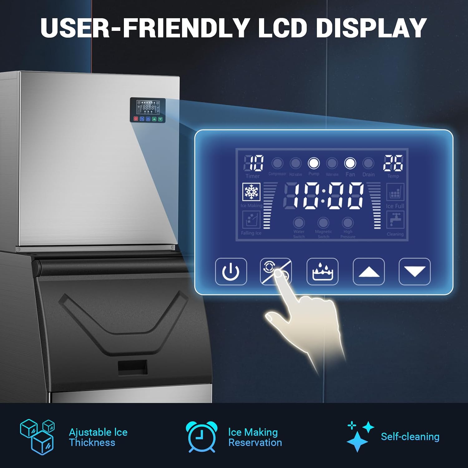 Commercial Ice Maker Machine w - огляд і ціна Food Storage In Restaurant