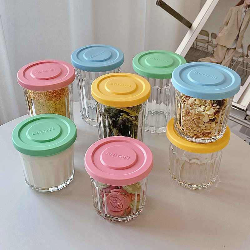 Color Cover Glass Sealed Tank  - огляд і ціна Food Storage Glass Jar