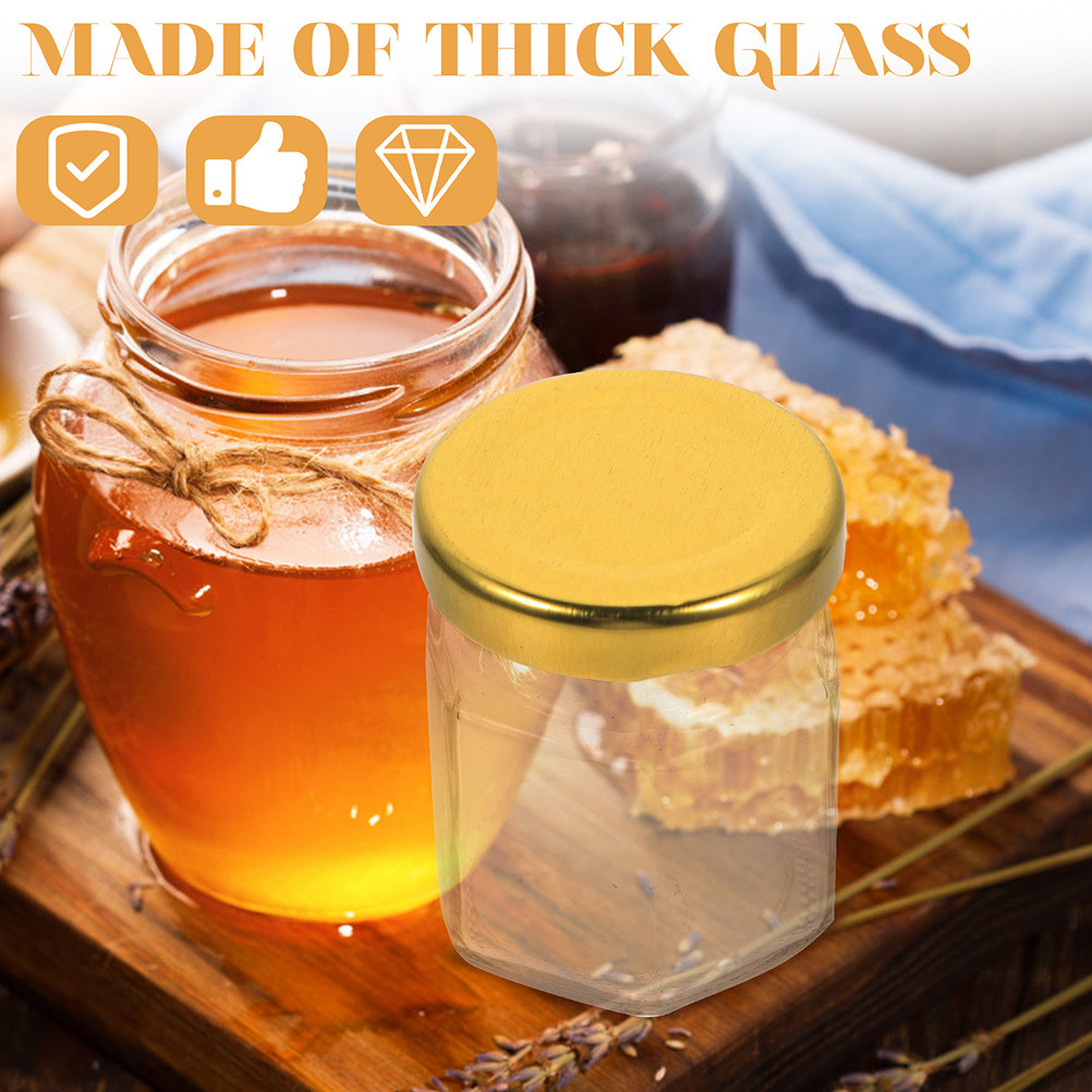 6Pcs Hexagon Shape Glass Jars  - огляд і ціна Food Storage Glass Jar