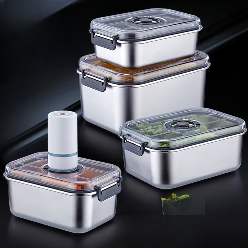 Stainless Steel Vacuum Food Co - огляд і ціна Food Storage Vacuum Containers