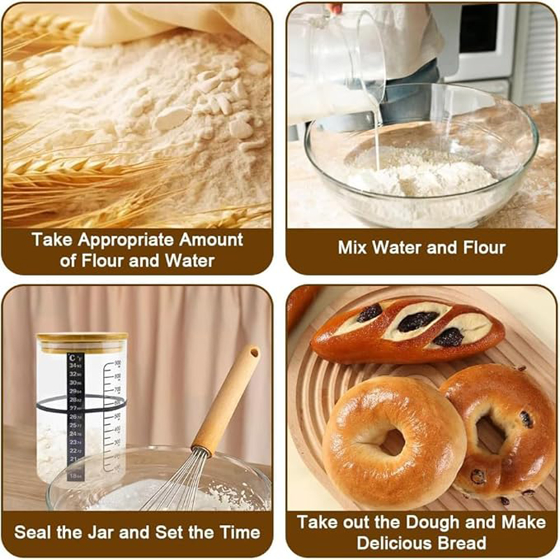 Sourdough Starter Jar Kit Sour - огляд і ціна Food Storage Glass Jar