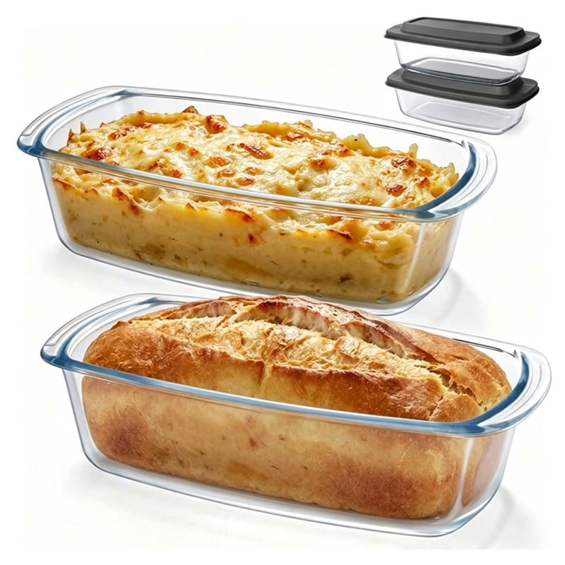 AA77 Glass Loaf Pan 7.6 Cups/1 - огляд і ціна Food Storage Glass Containers Large