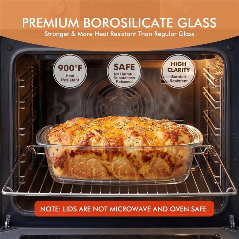 AA77 Glass Loaf Pan 7.6 Cups/1 - огляд і ціна Food Storage Glass Containers Large