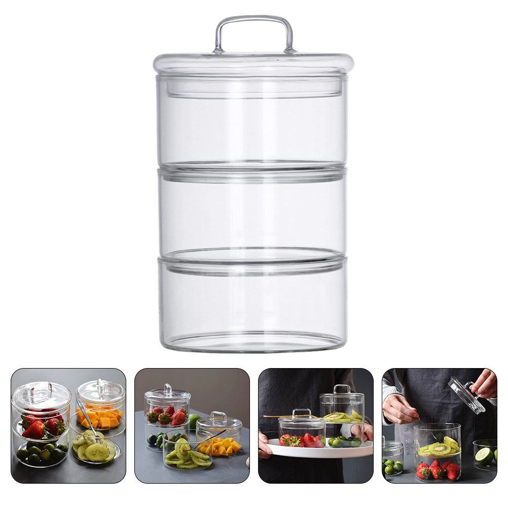 1Set Clear Glass Storage Bowl  - огляд і ціна Food Storage Glass Jar