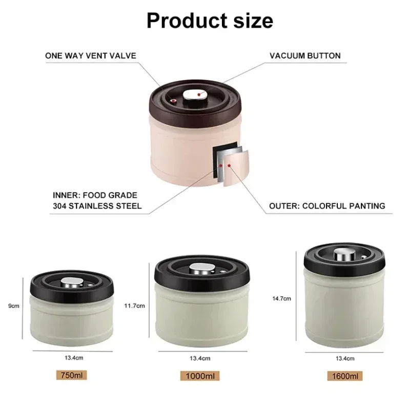 304 Stainless Steel Airtight C - огляд і ціна Food Storage Vacuum Containers