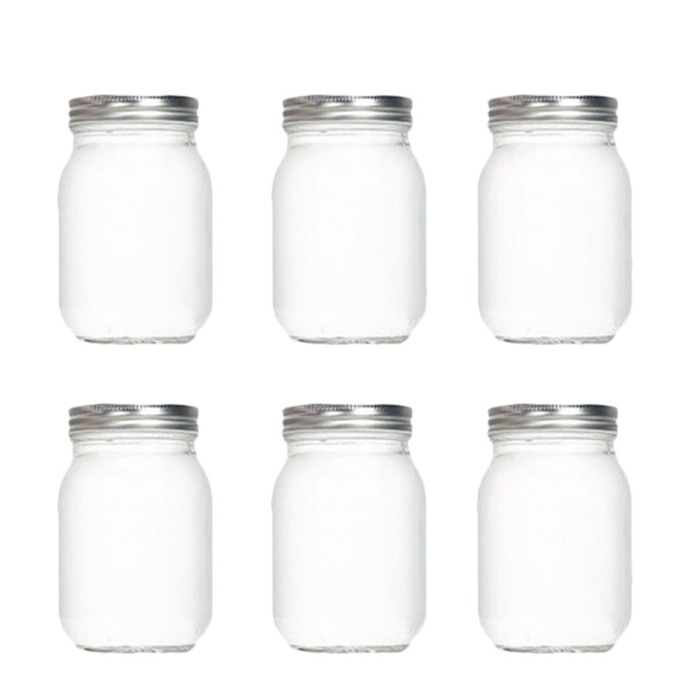 6Pcs Transparent Round Glass J - огляд і ціна Food Storage Glass Jar