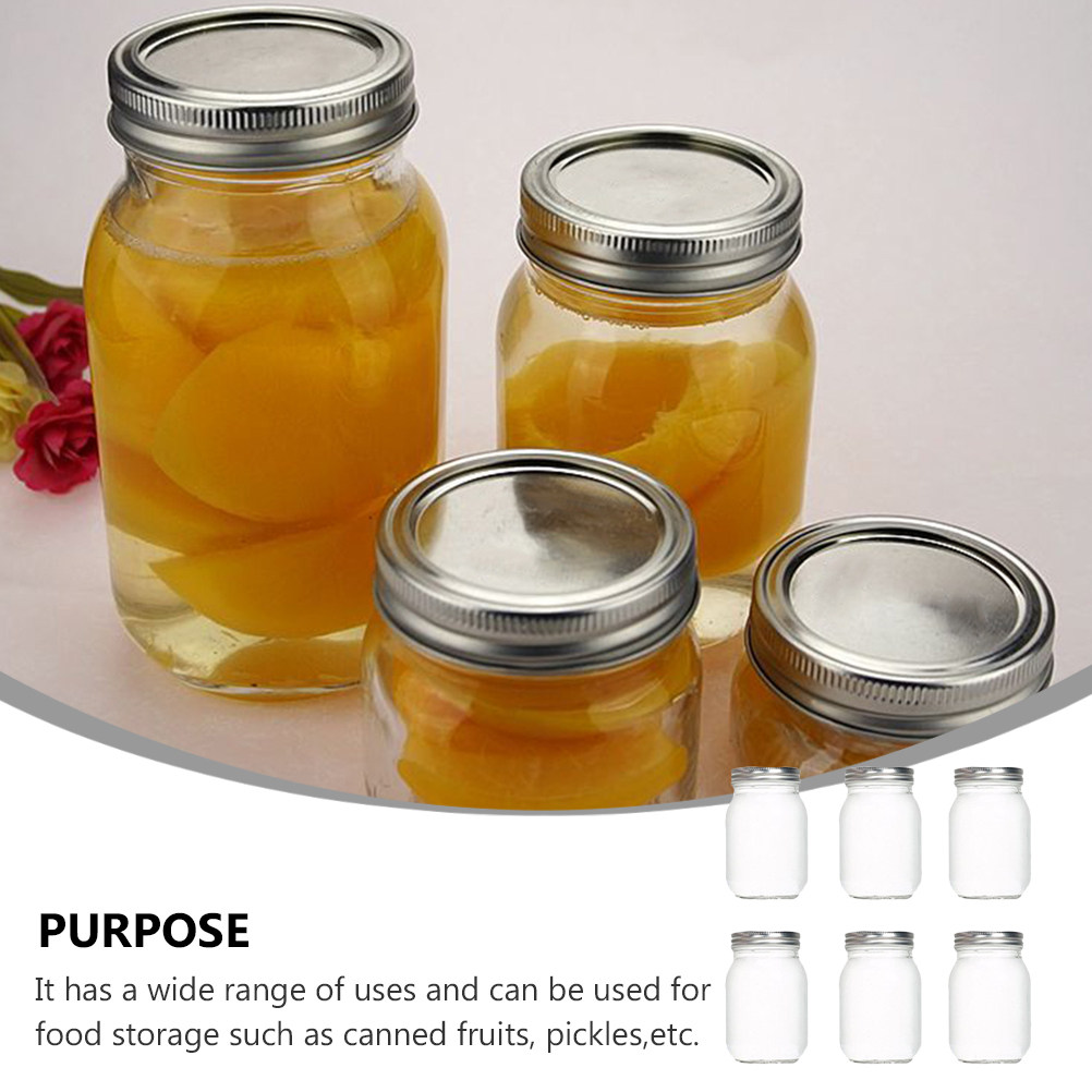 6Pcs Transparent Round Glass J - огляд і ціна Food Storage Glass Jar
