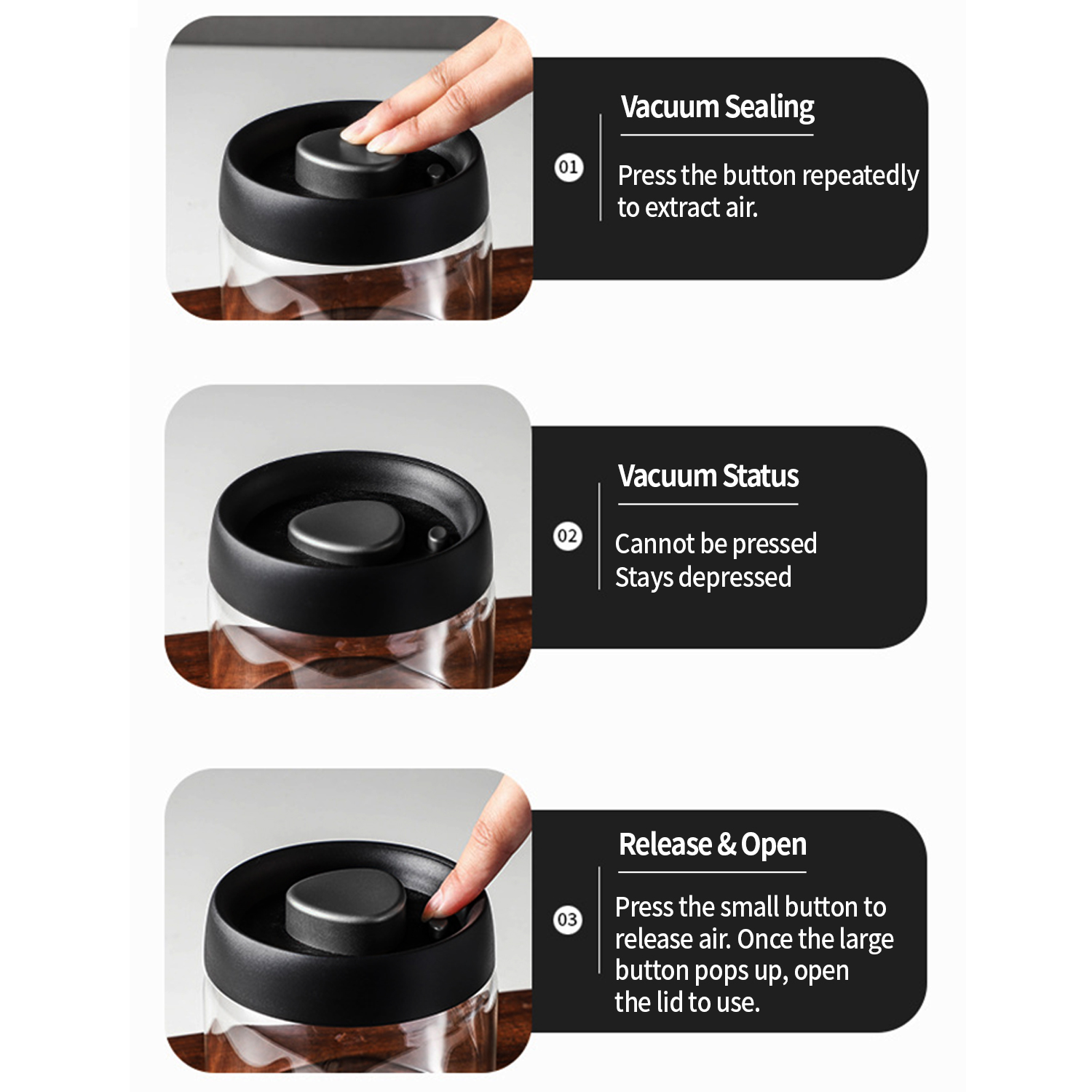 OANKR Vacuum Coffee Canister 5 - огляд і ціна Food Storage Vacuum Containers