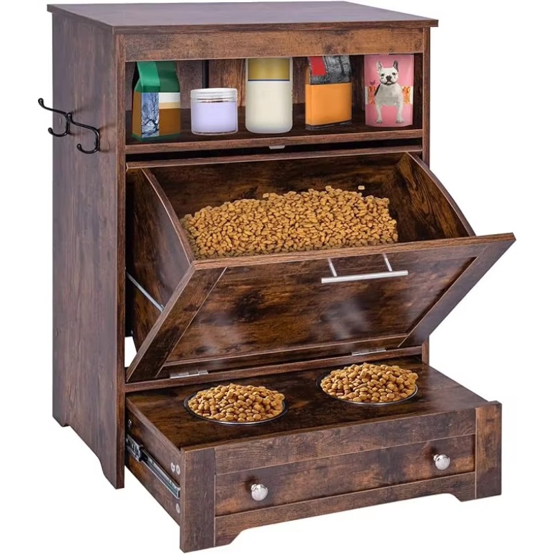 Modern Pet Feeder Station: Ele - огляд і ціна Food Storage In Cabinets