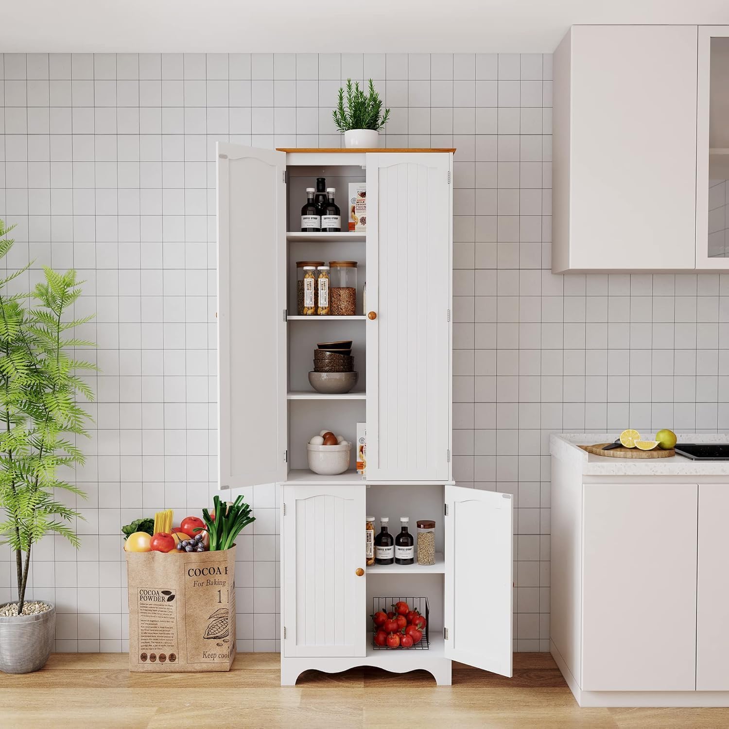 72 Inch Tall Kitchen Pantry St - огляд і ціна Food Storage In Cabinets