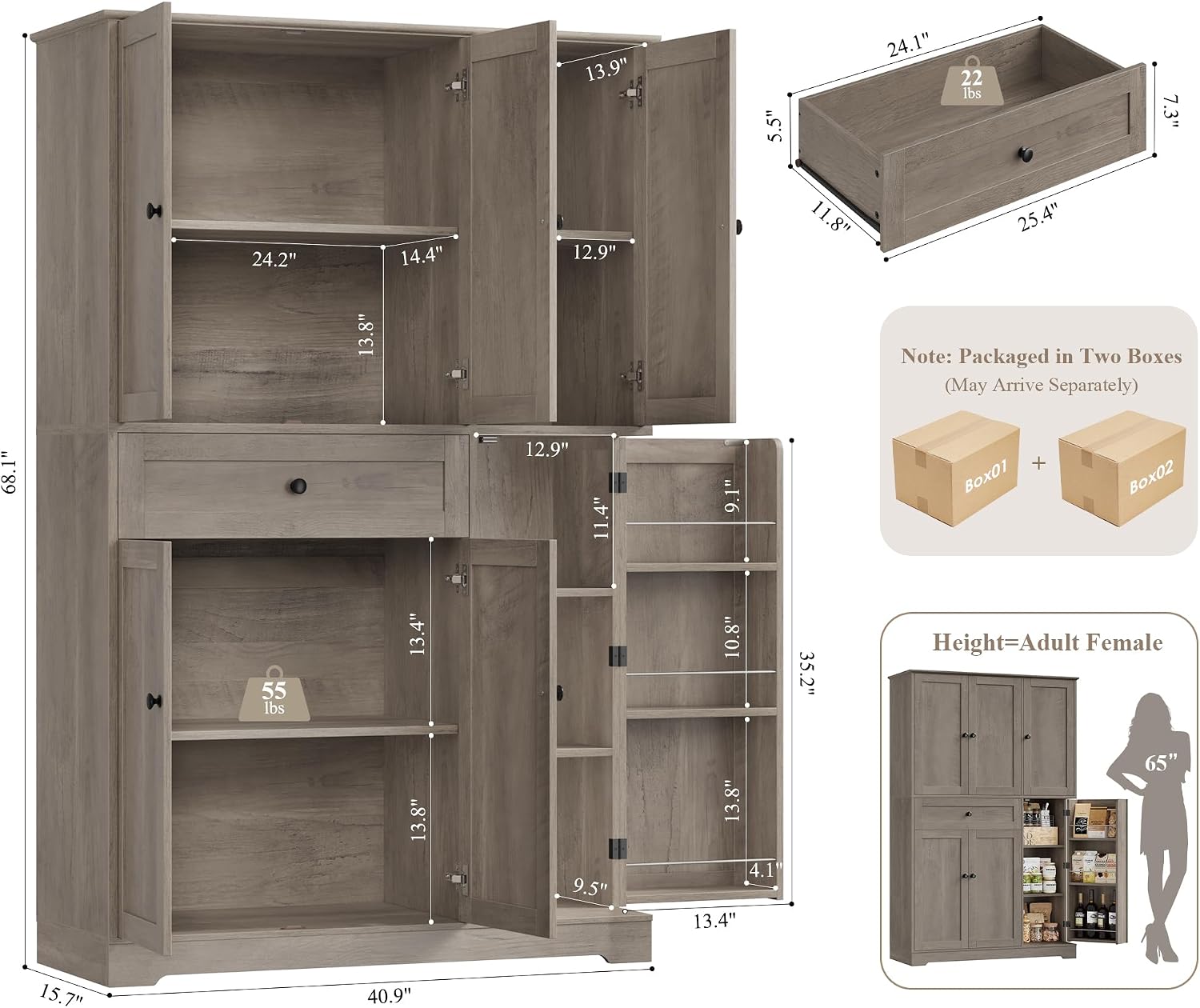 Kitchen Pantry Storage Cabinet - огляд і ціна Food Storage In Cabinets