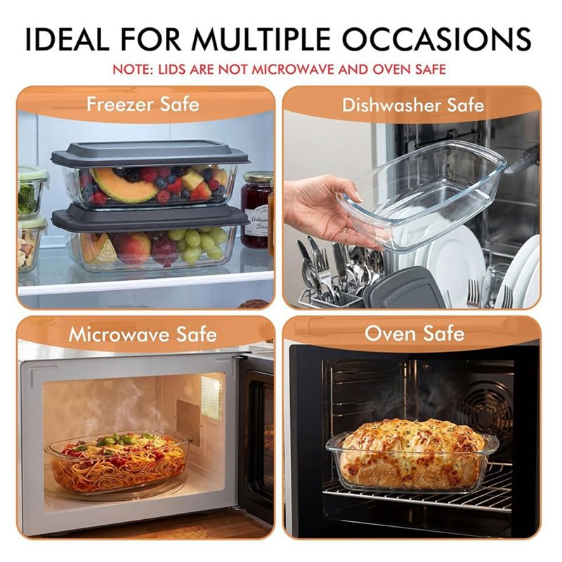 ABMR-Loaf Pan 2-Pack LARGE 7.6 - огляд і ціна Food Storage Glass Containers Large