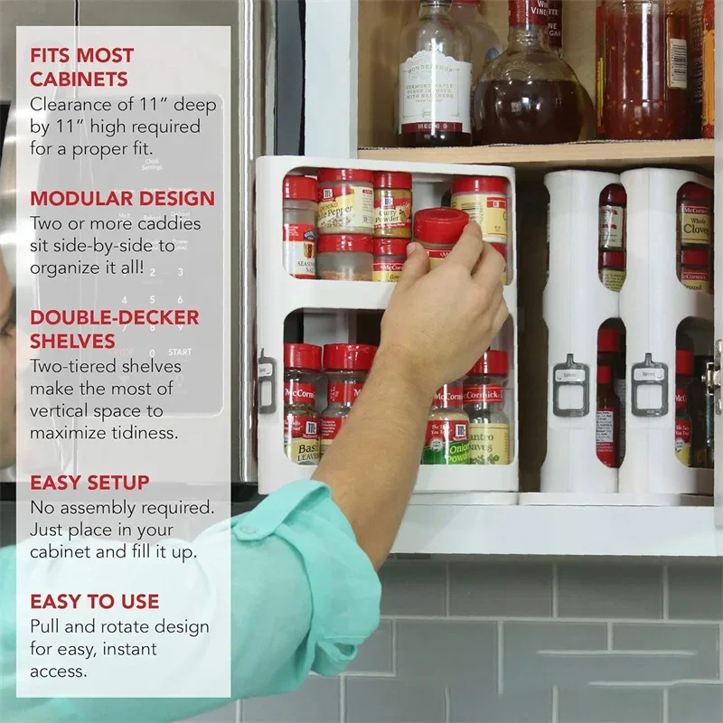 Multi-layer Storage Rotating R - огляд і ціна Food Storage In Cabinets