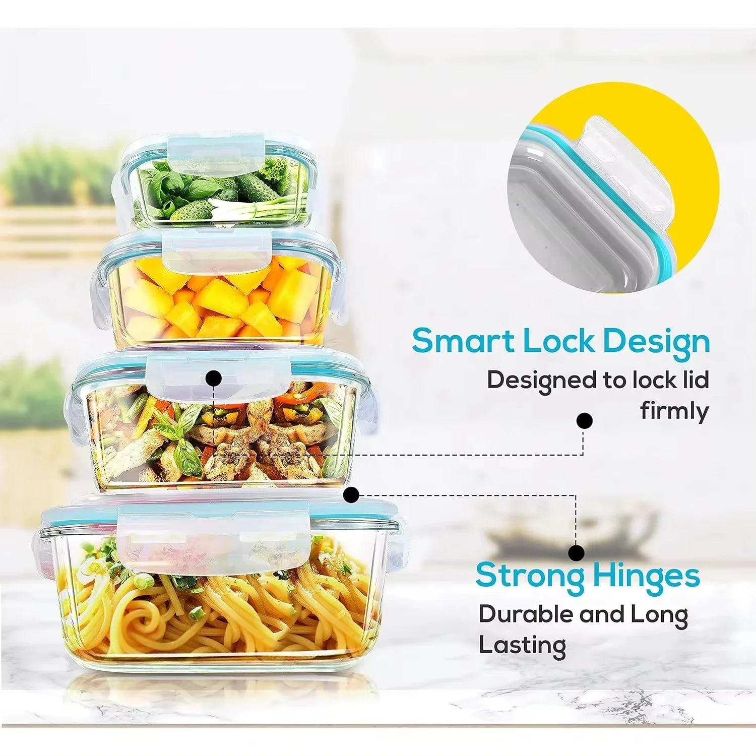 Glass Lunch Box Food Storage C - огляд і ціна Food Storage Glass Jar
