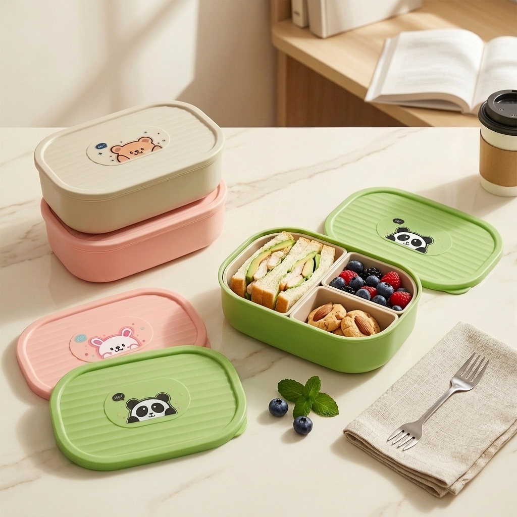 Cute Plastic Divided Lunch Box - огляд і ціна Food Storage Dividers