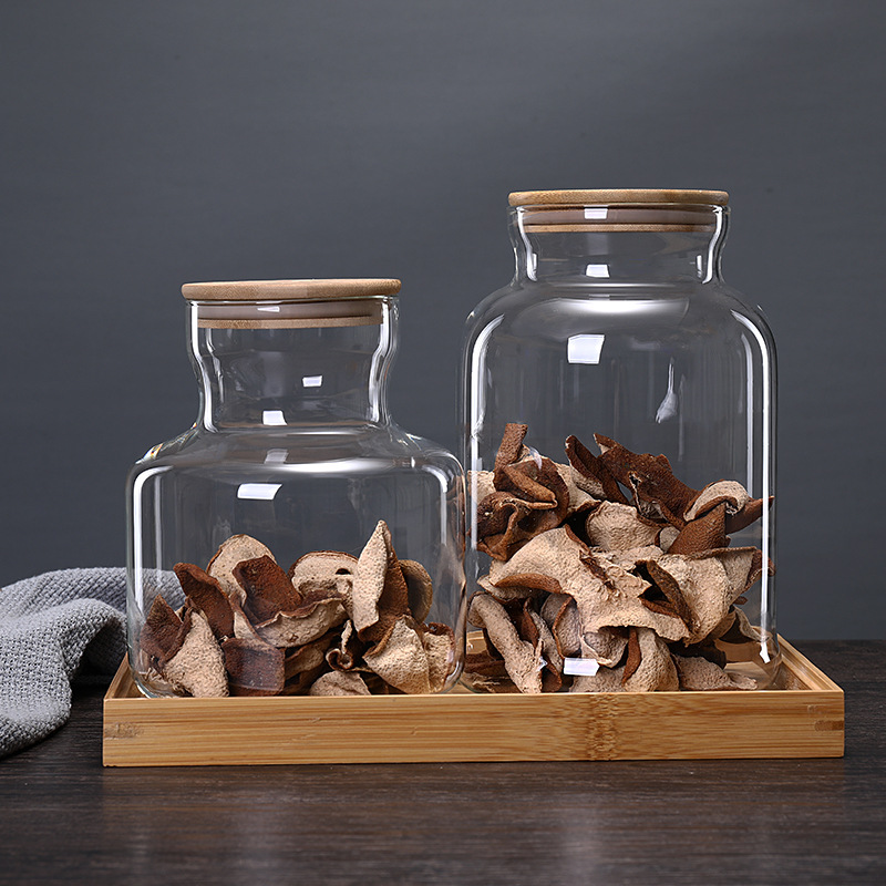 3800ml Bamboo Lid Glass Kitche - огляд і ціна Food Storage Glass Containers Large