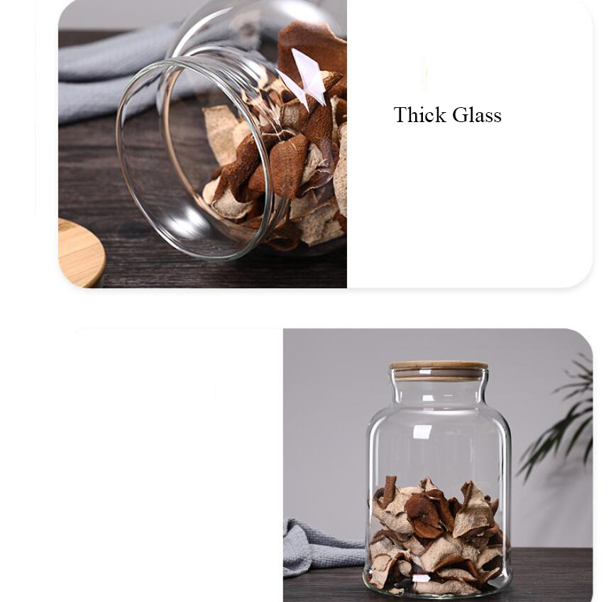 3800ml Bamboo Lid Glass Kitche - огляд і ціна Food Storage Glass Containers Large