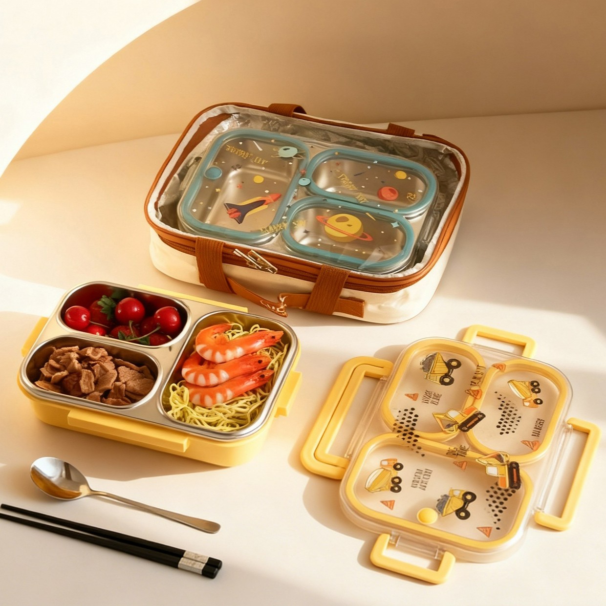 Large Capacity Cartoon Childre - огляд і ціна Food Storage Dividers